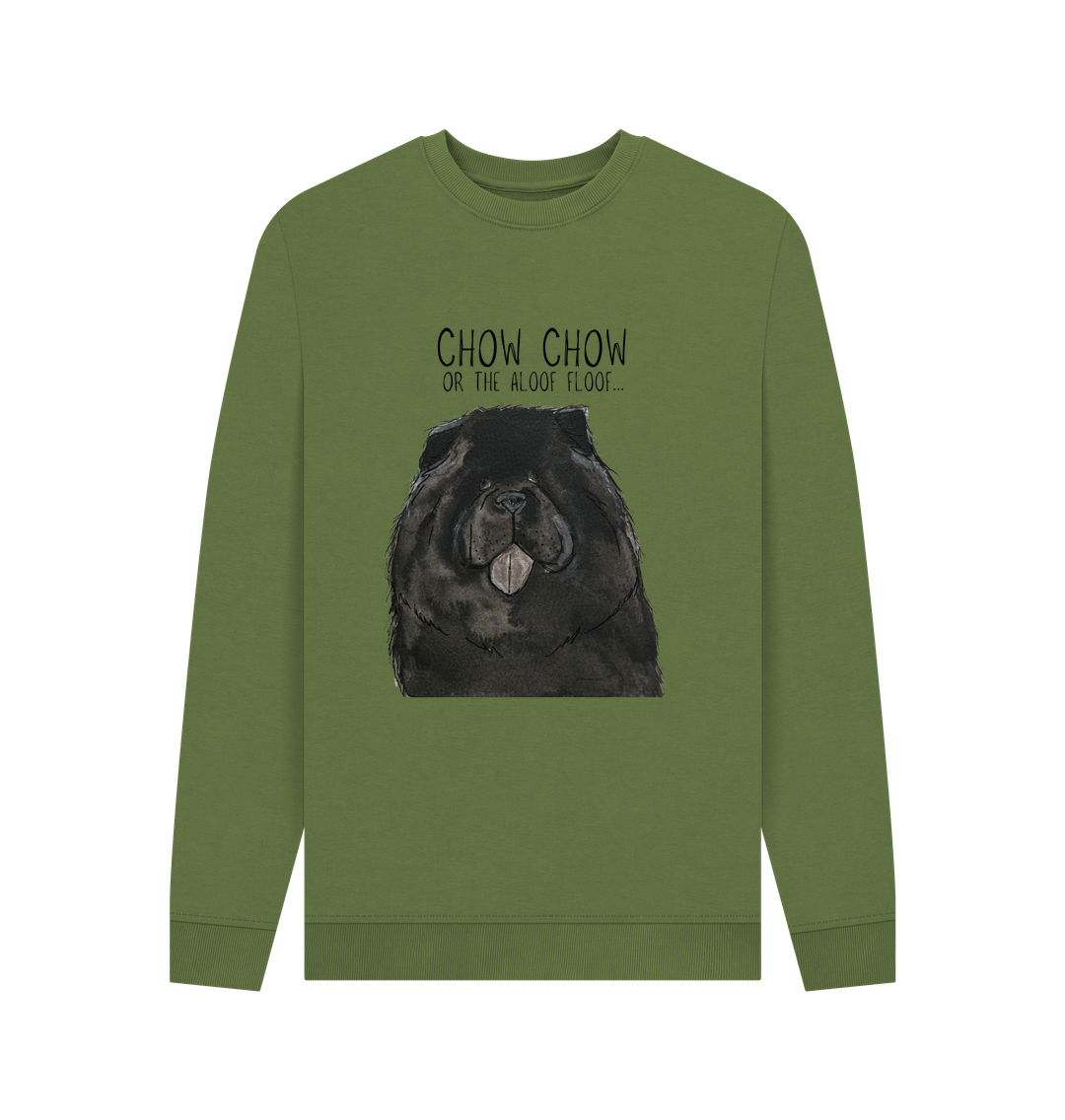 Khaki Printed Sweater Front