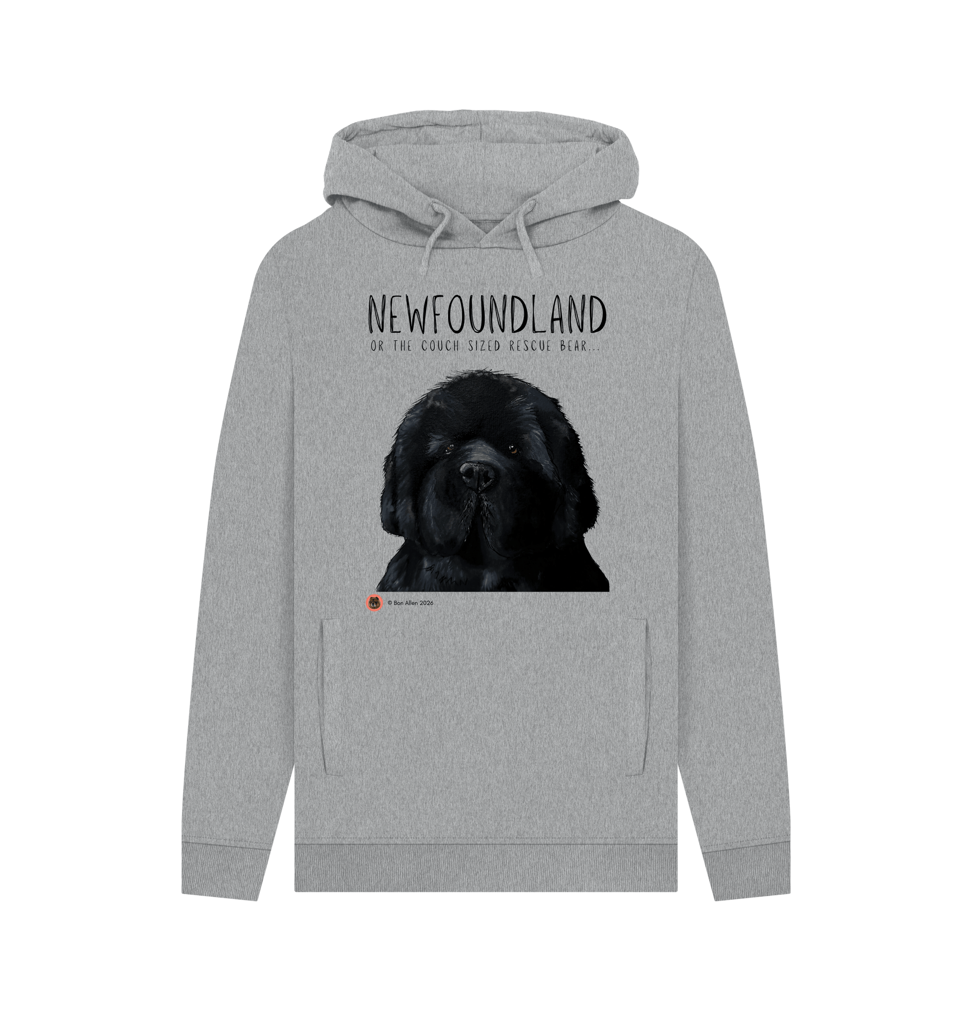 Light Heather Printed Hoody Front