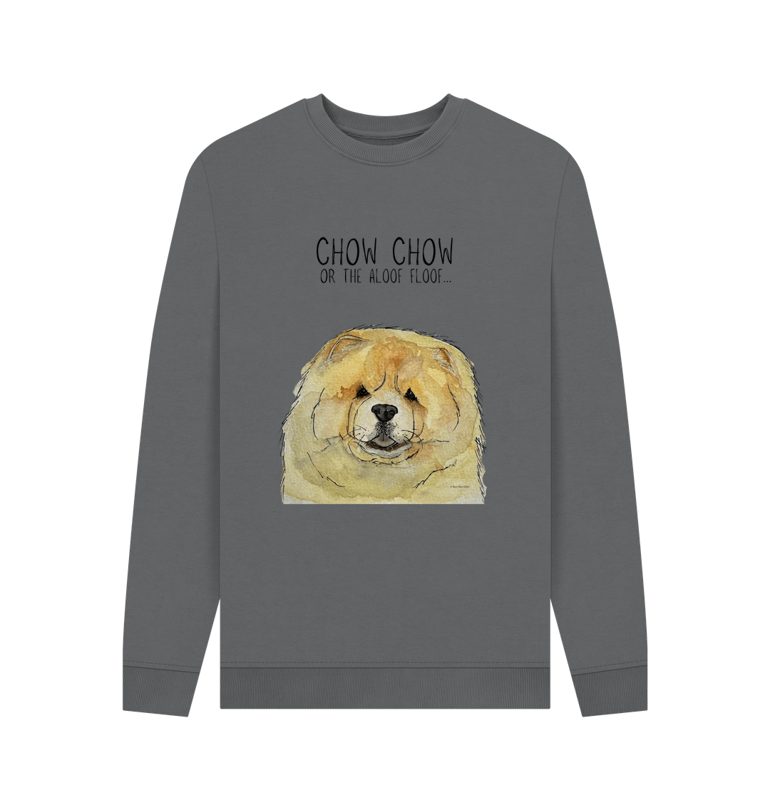 Slate Grey Printed Sweater Front