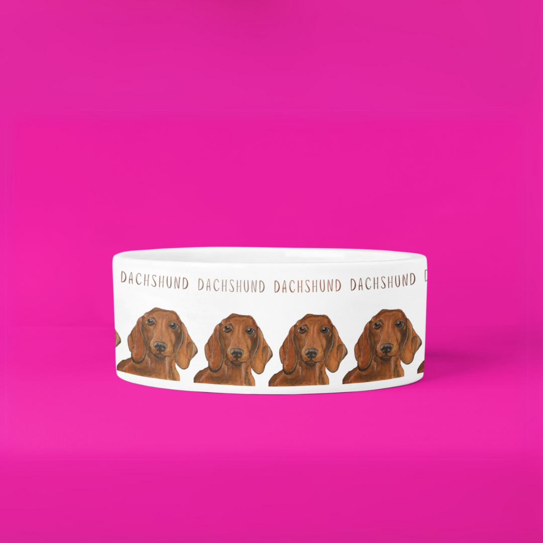 Handcrafted Dachshund Dog Bowl – Stylish Dining for Your Doxie!