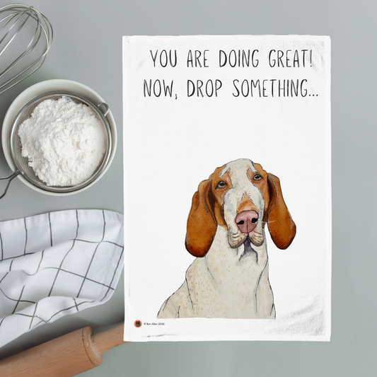 Bracco Italiano Tea Towel