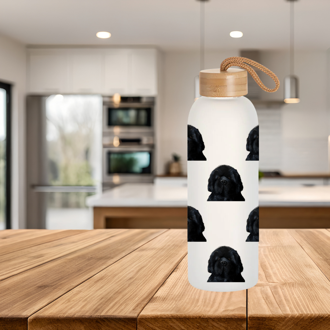 Couch-Sized Rescue Bear Frosted Glass Water Bottle