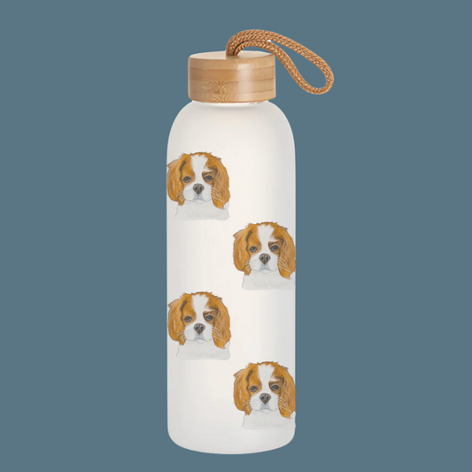Luxury Frosted Glass Dog Breed Water Bottle