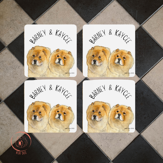 Your Dog, But Make It Art – Custom Coaster Set by Bon Allen!
