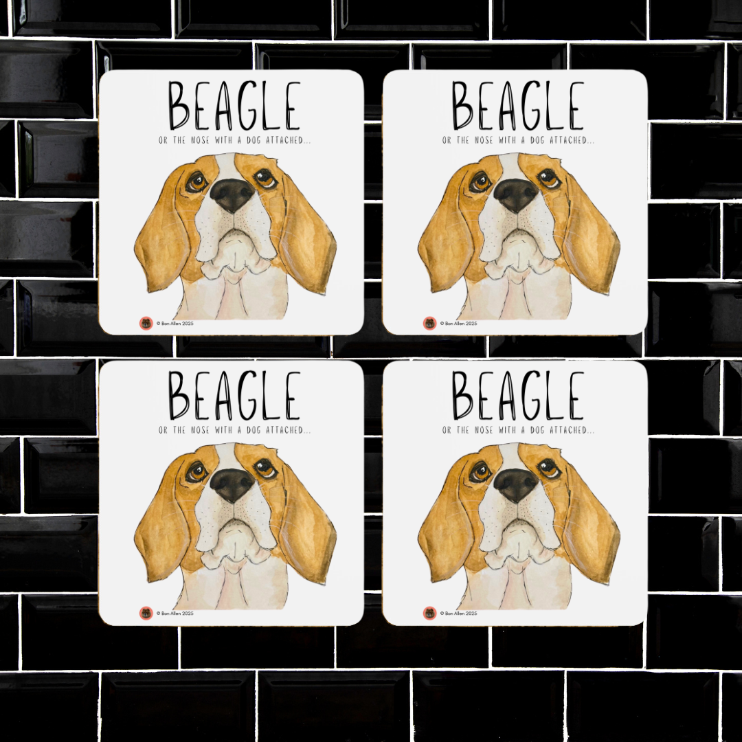 Beagle Nose Knows: 4 Hilarious Dog Coasters