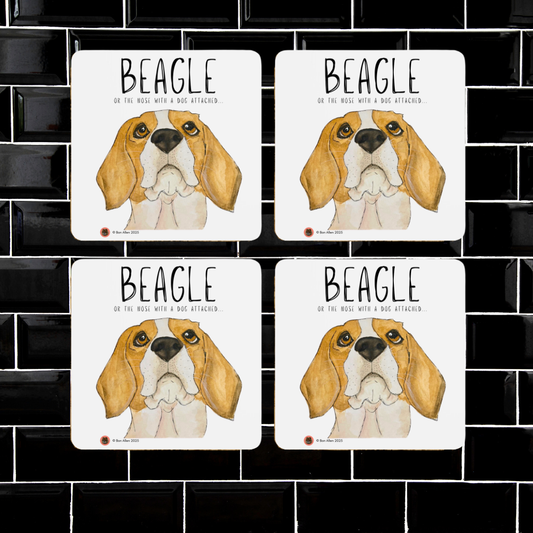 Beagle Nose Knows: 4 Hilarious Dog Coasters