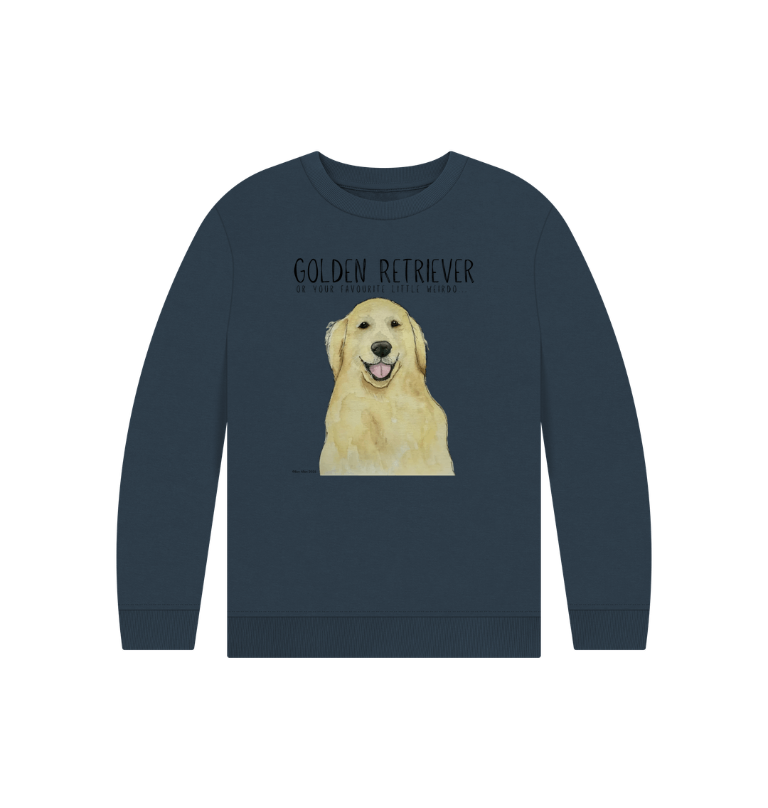 Navy Blue Printed Kids Jumper