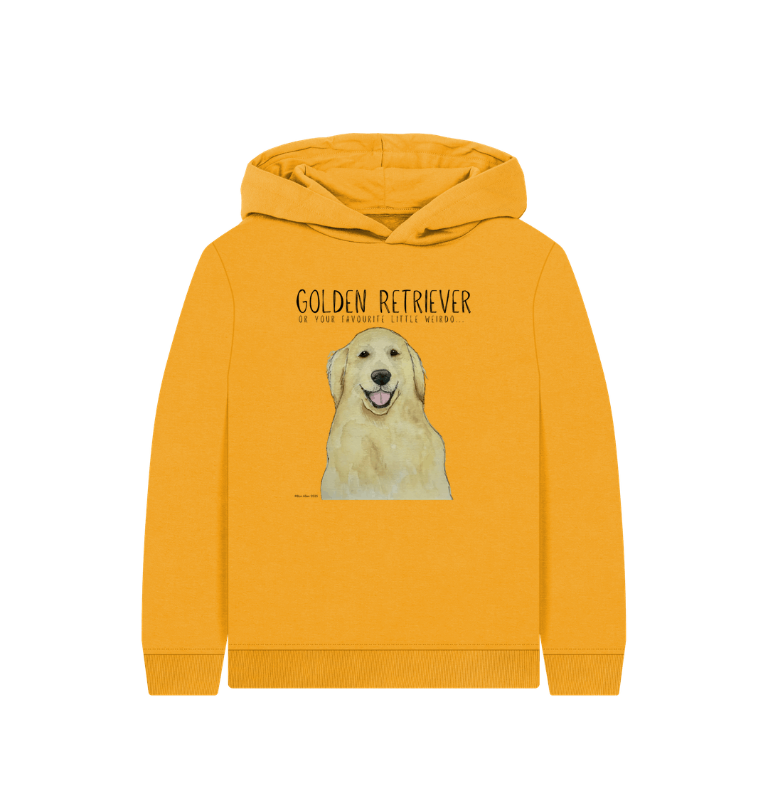 Mustard Printed Kids Hoodie