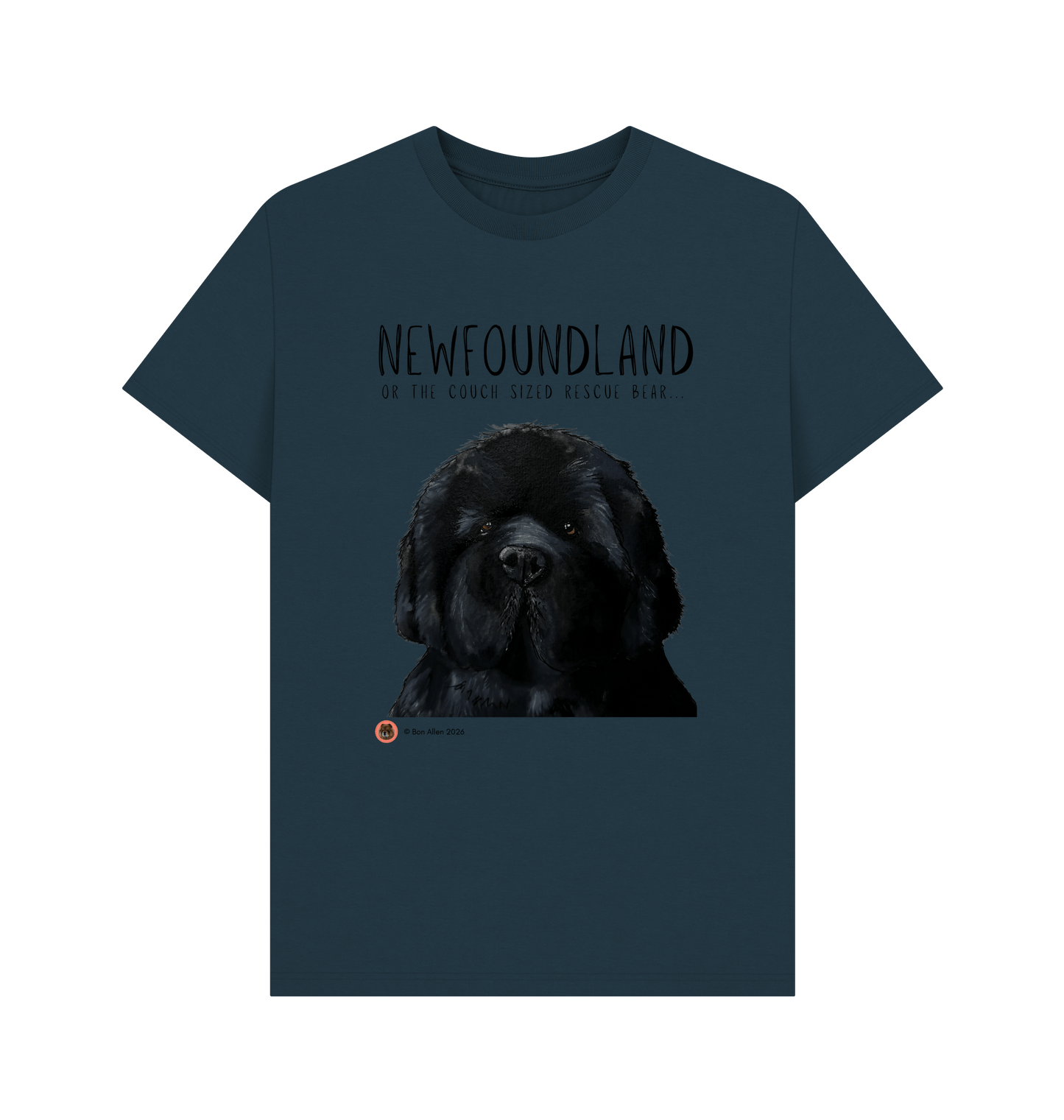 Denim Blue Printed T-shirt Front