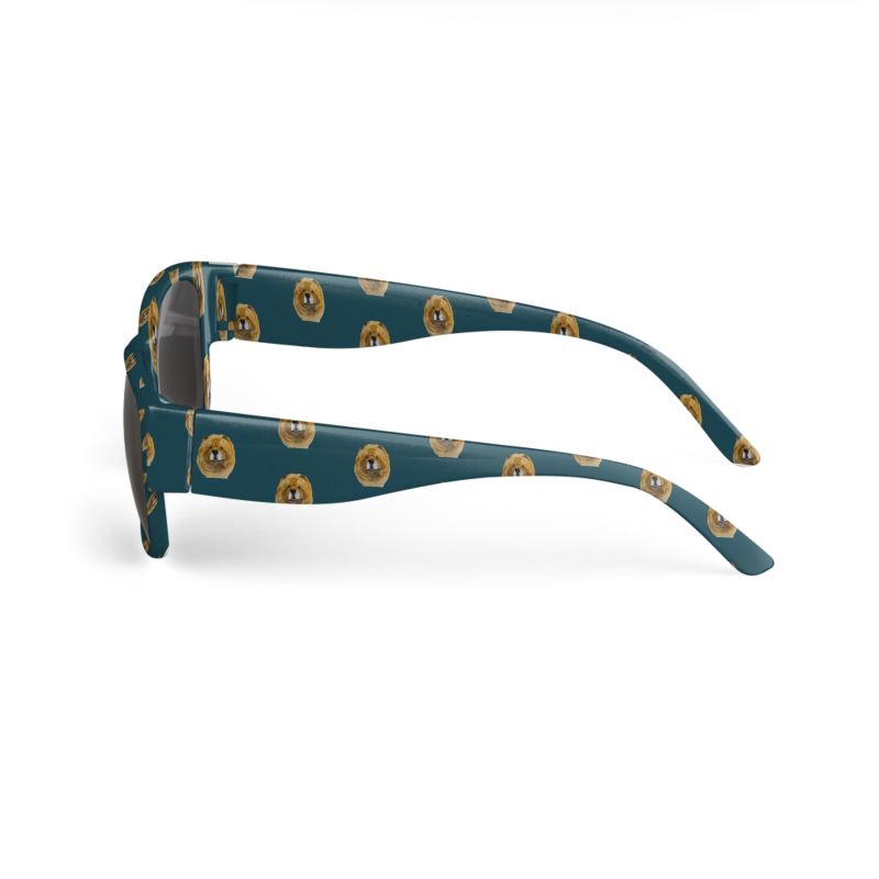 Bon Dog Teal Red Chow Sunglasses