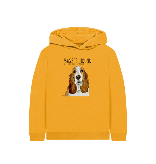 Mustard Printed Kids Hoodie