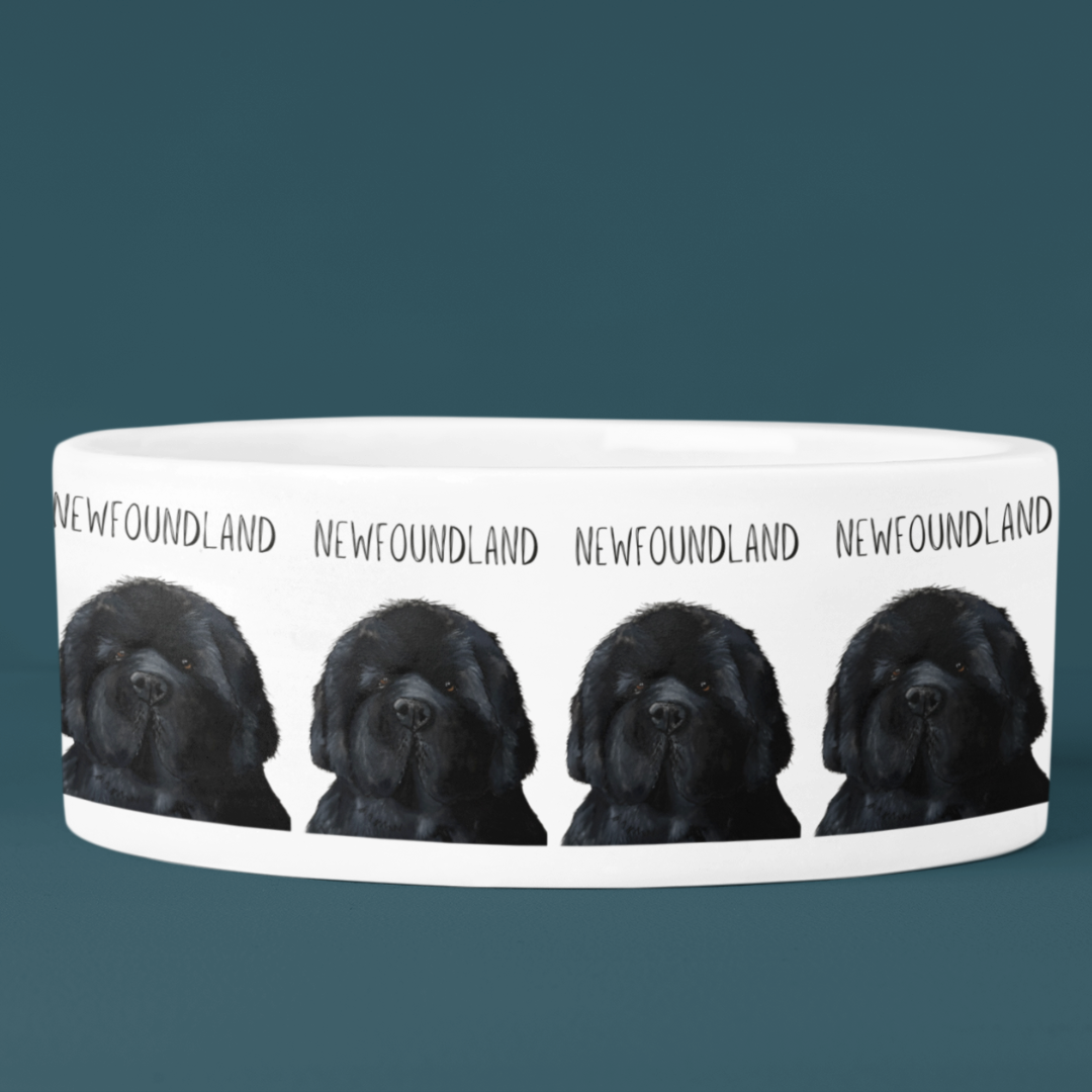 Handmade Newfoundland Dog Bowl – Couch-Sized Rescue Bear Feeding Dish