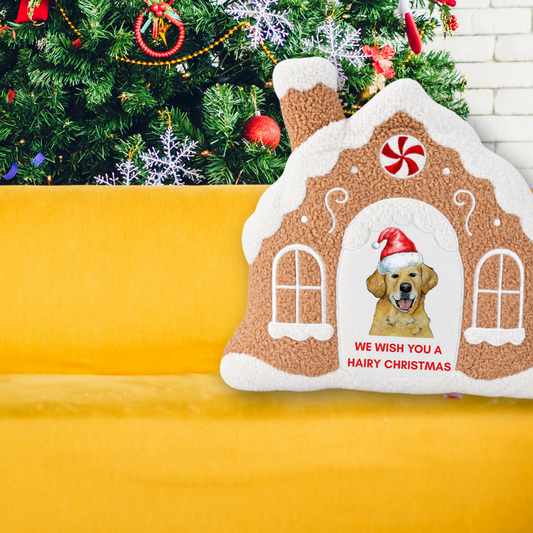 Personalised Gingerbread House Cushion