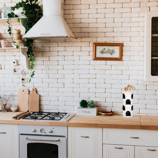 Couch-Sized Rescue Bear Frosted Glass Water Bottle