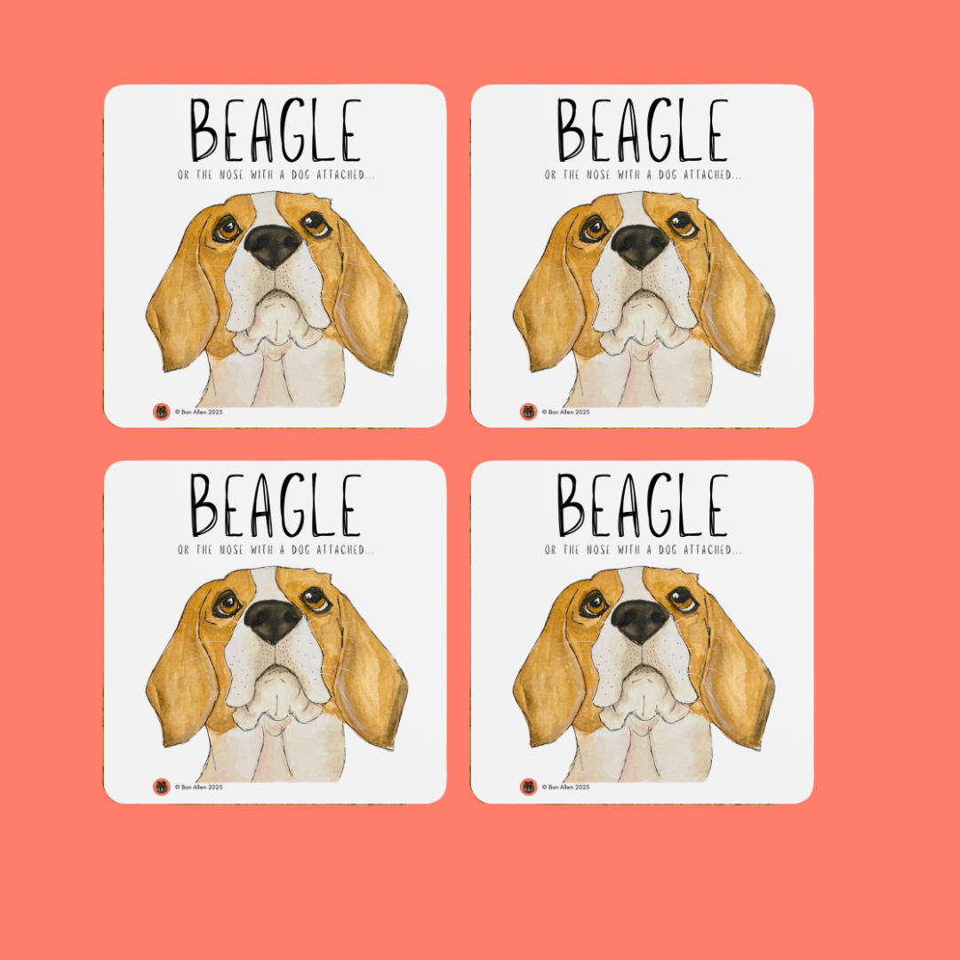 Beagle Nose Knows: 4 Hilarious Dog Coasters