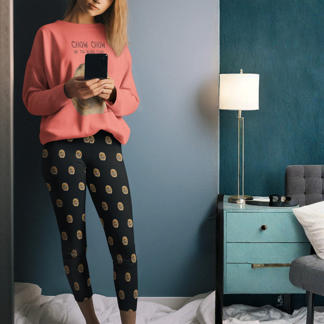 Red Chow Chow Leggings
