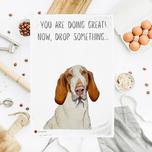 Bracco Italiano Tea Towel