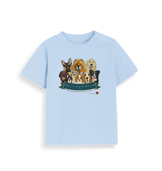 Dusty Blue Printed Kids T-Shirt Front