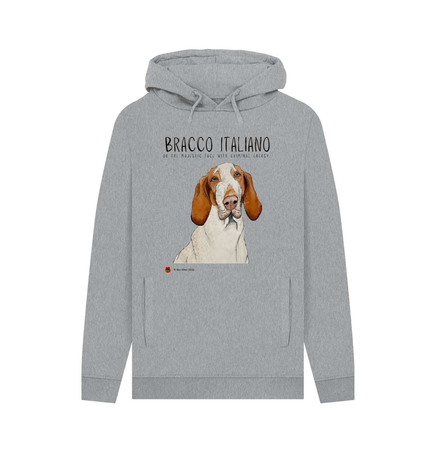 Light Heather Printed Hoody Front