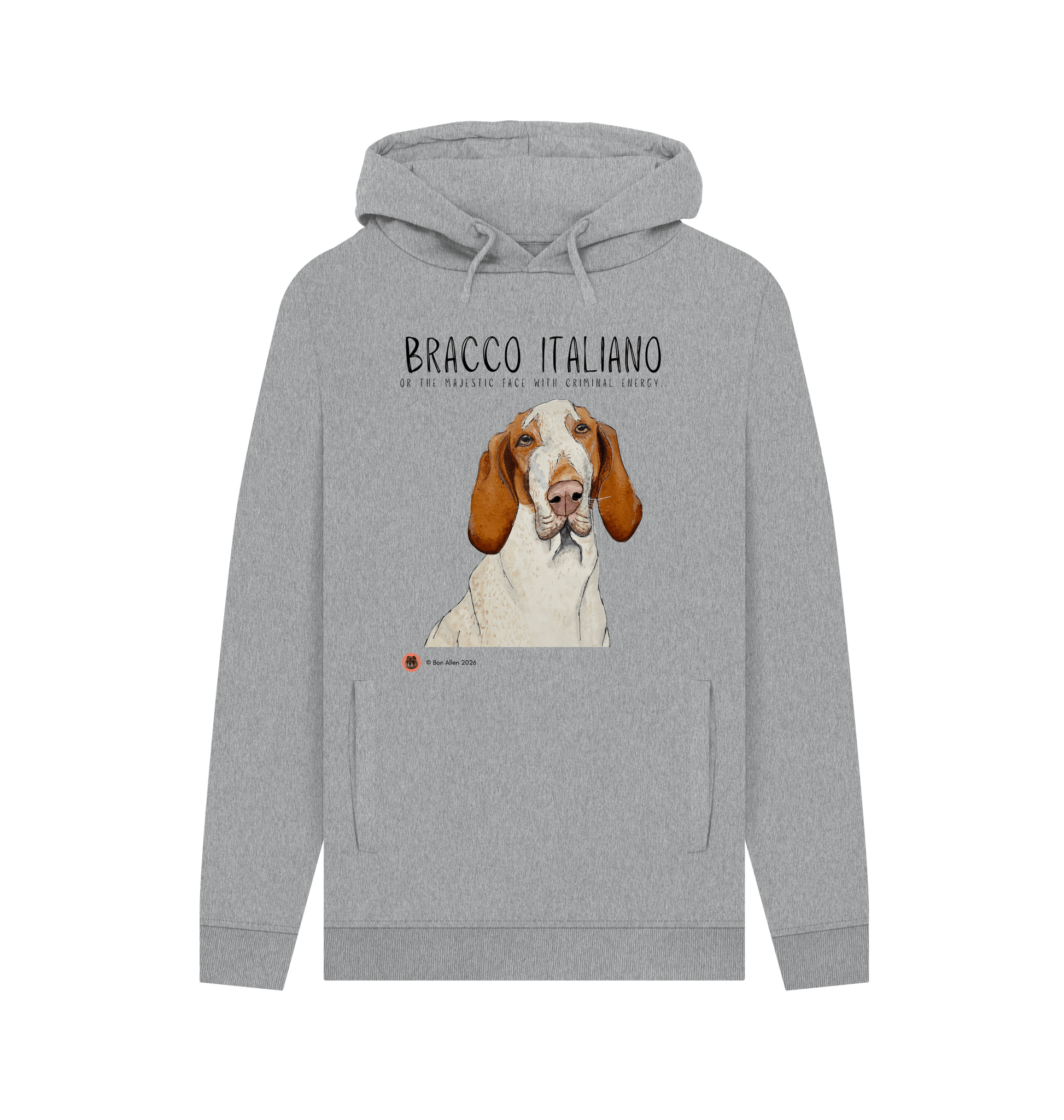 Light Heather Printed Hoody Front