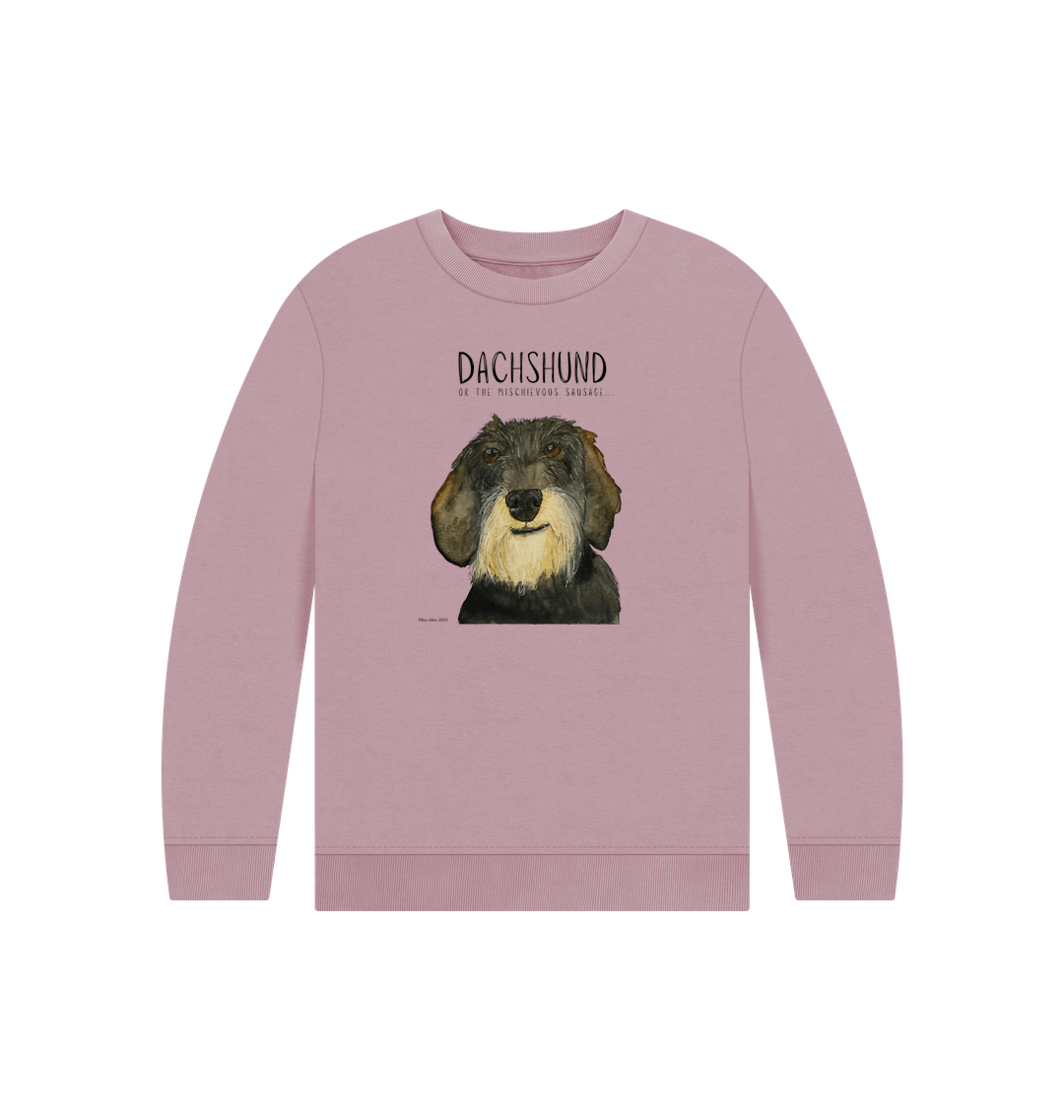 Mauve Printed Kids Jumper