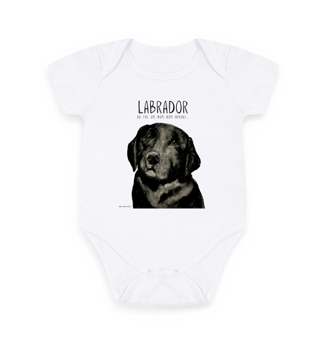 White Printed baby grow
