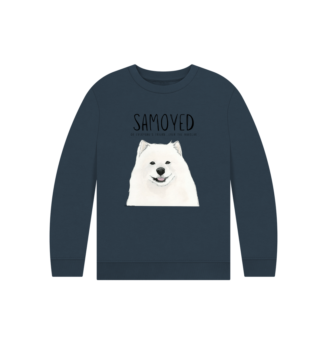 Navy Blue Printed Kids Jumper
