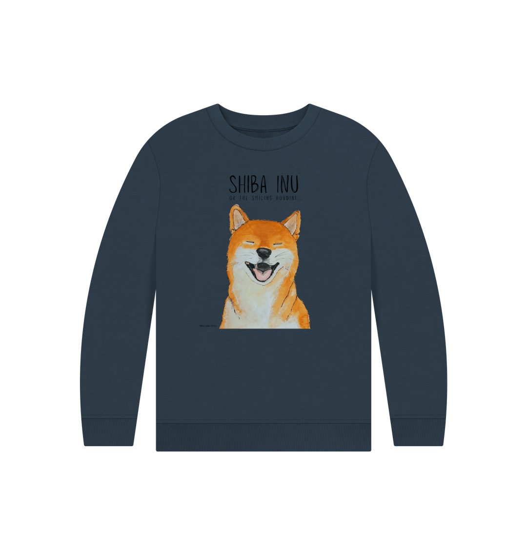 Navy Blue Printed Kids Jumper