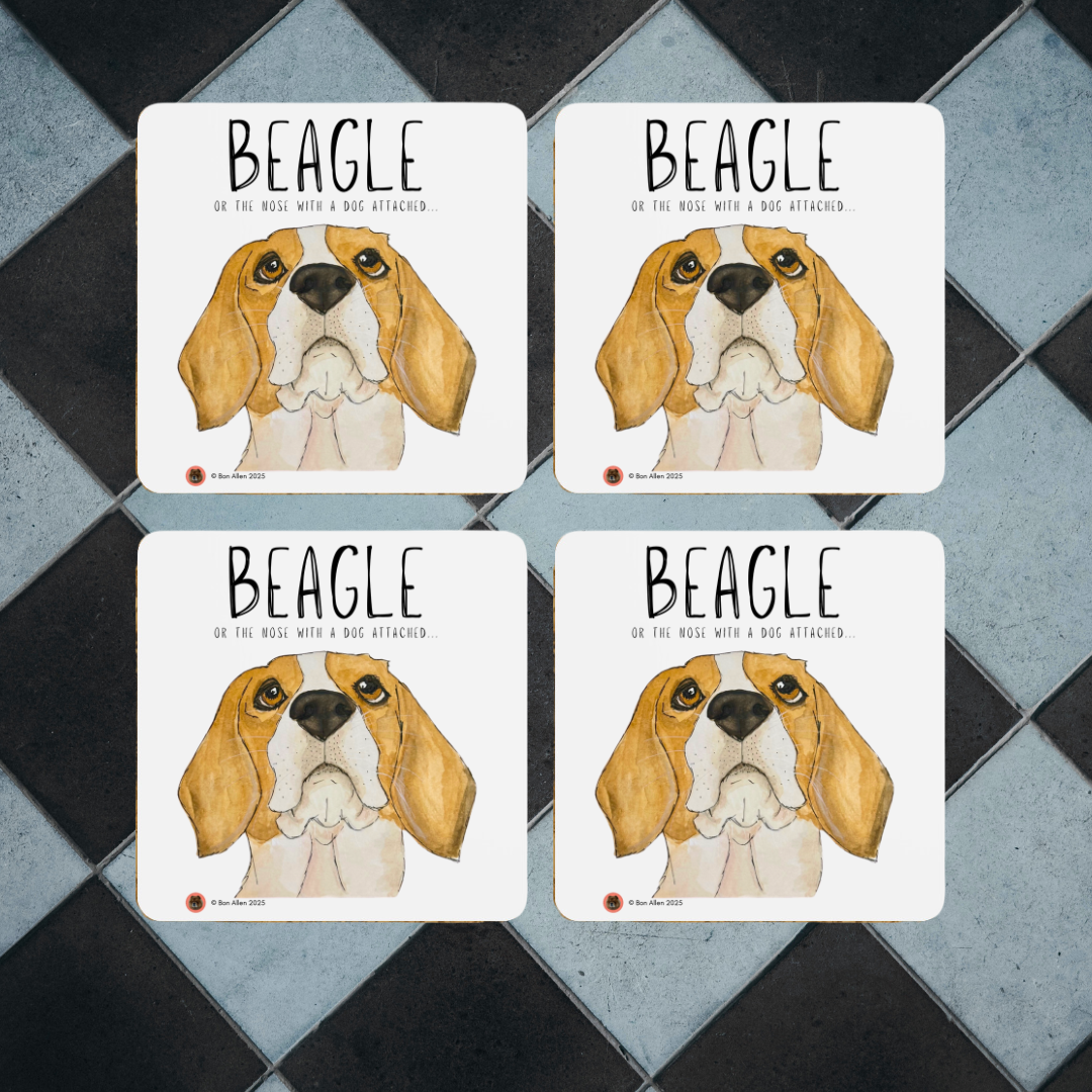 Beagle Nose Knows: 4 Hilarious Dog Coasters