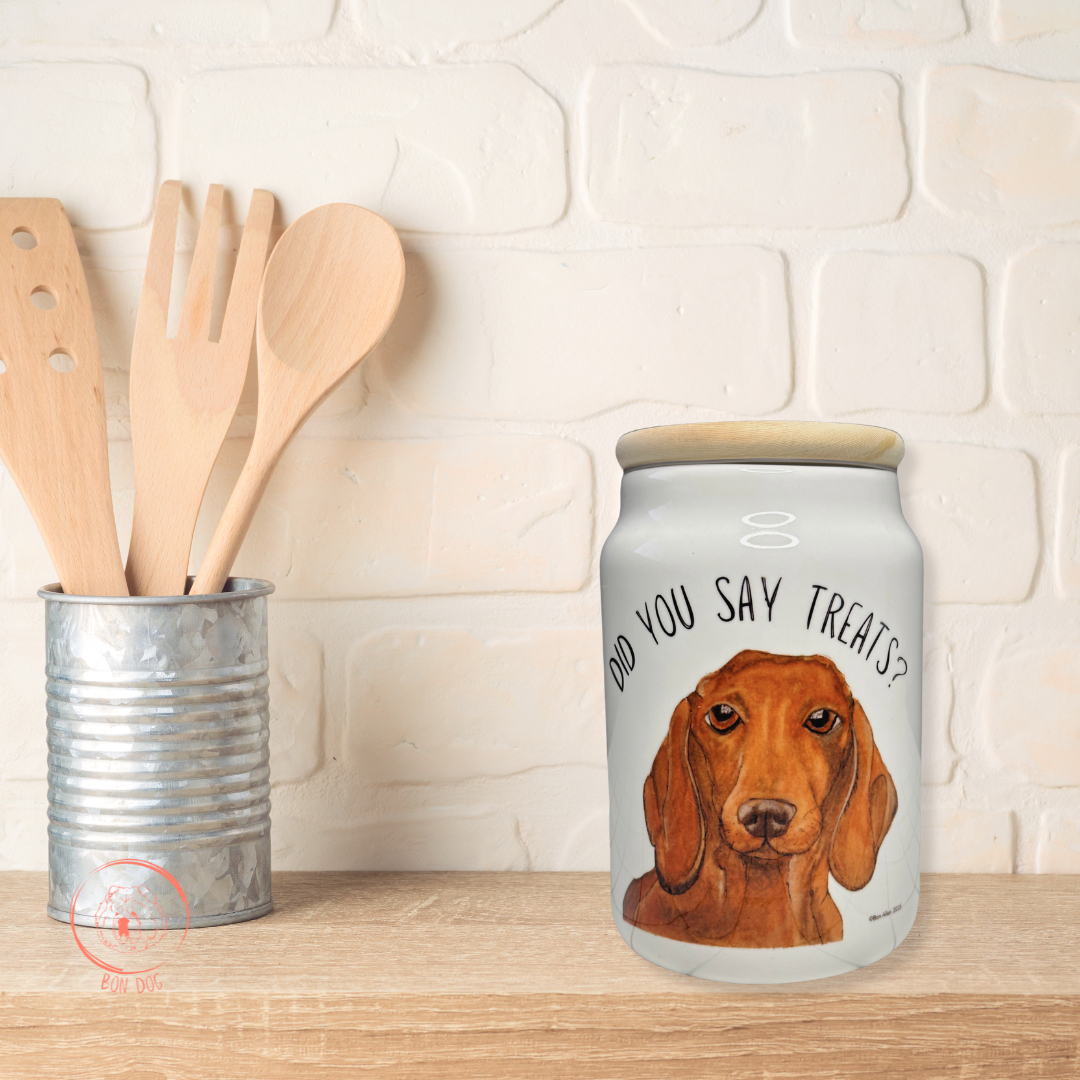 Handmade Dachshund Treat Jar – Because Snacks Deserve Style!