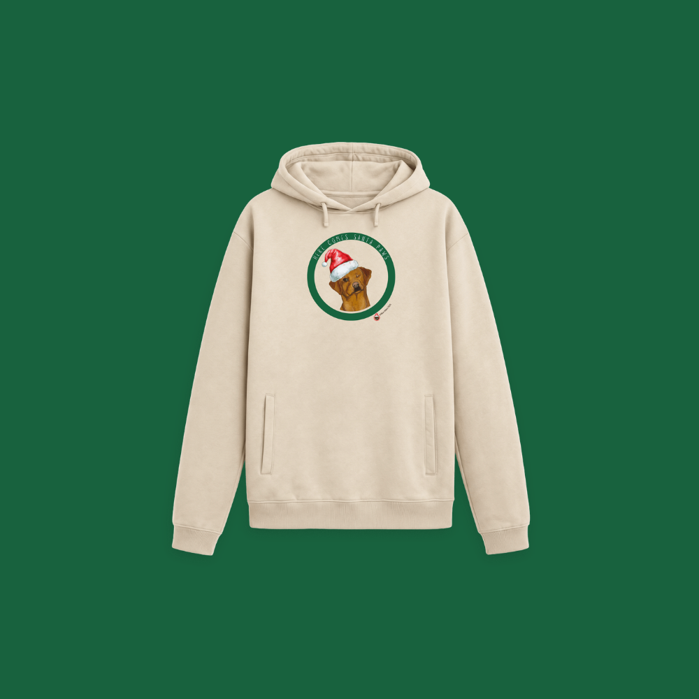 Here comes Santa Paws Adults Christmas Hoodie