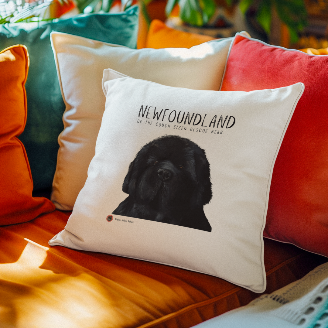 Couch-Sized Rescue Bear Cushion Cover – Hilarious Newfoundland Sofa Guardian