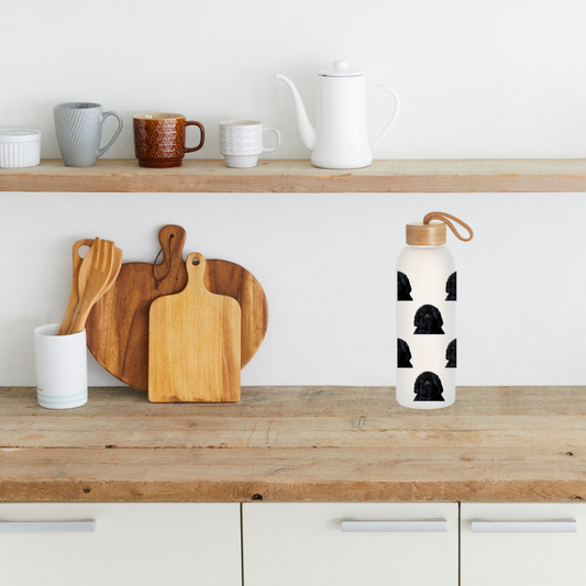 Couch-Sized Rescue Bear Frosted Glass Water Bottle