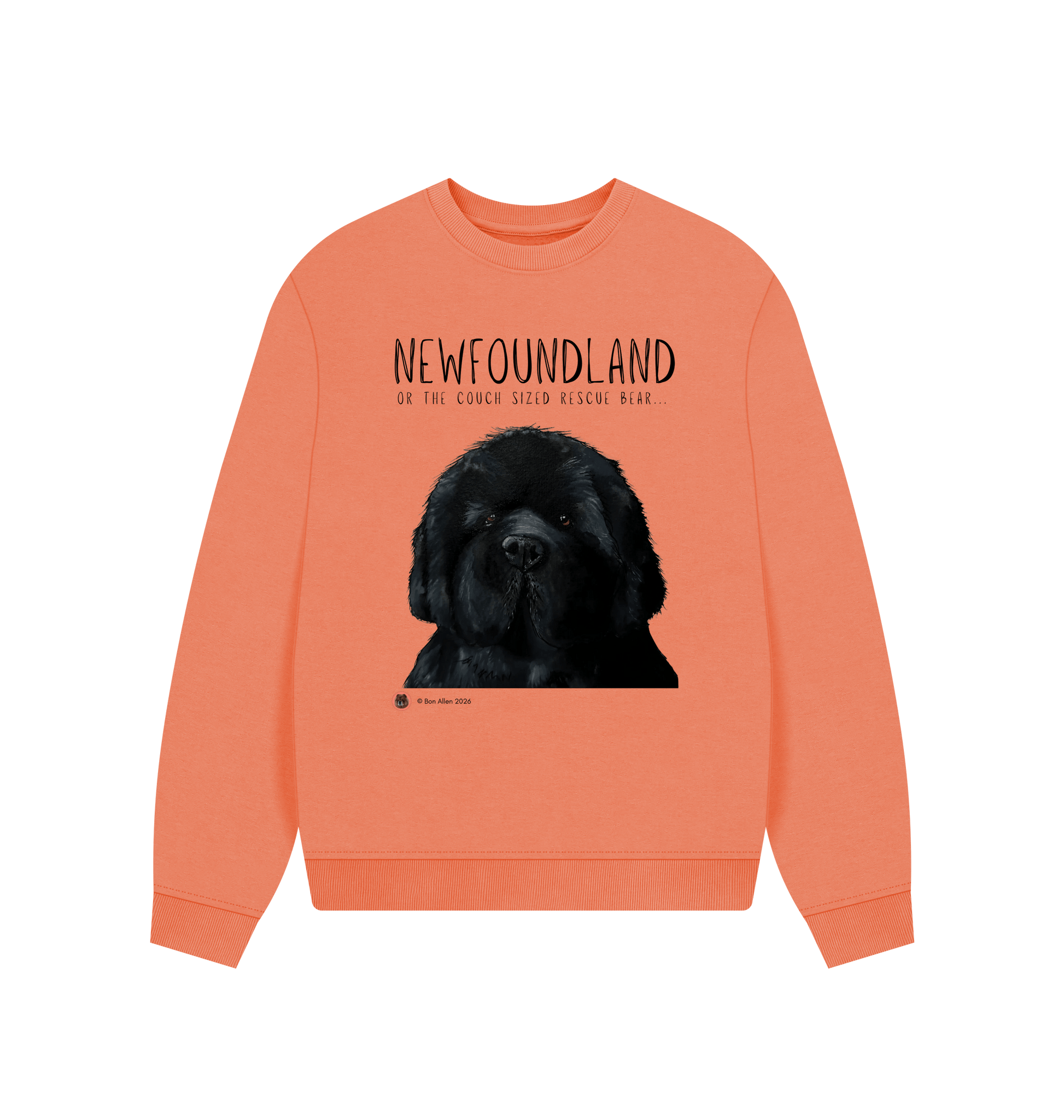 Apricot Printed Sweater Front