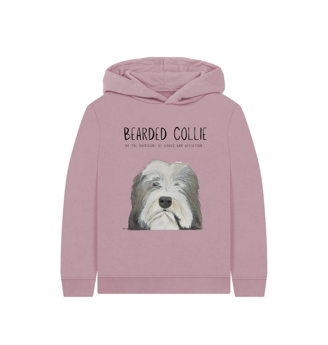 Mauve Printed Kids Hoodie
