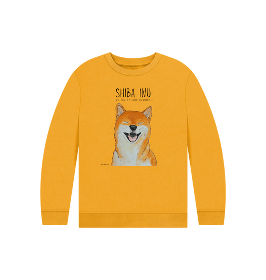 Mustard Printed Kids Jumper