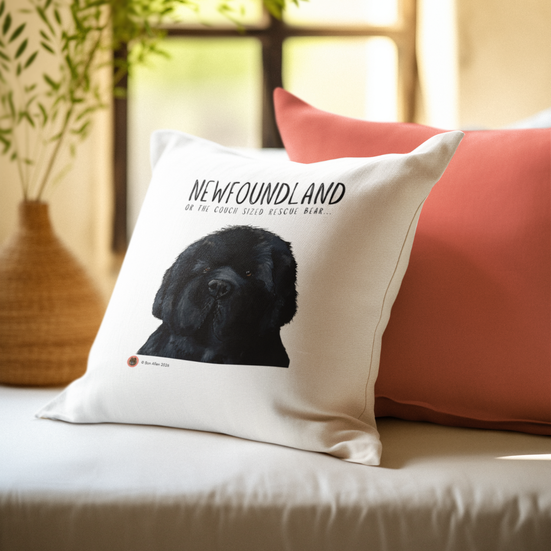 Couch-Sized Rescue Bear Cushion Cover – Hilarious Newfoundland Sofa Guardian