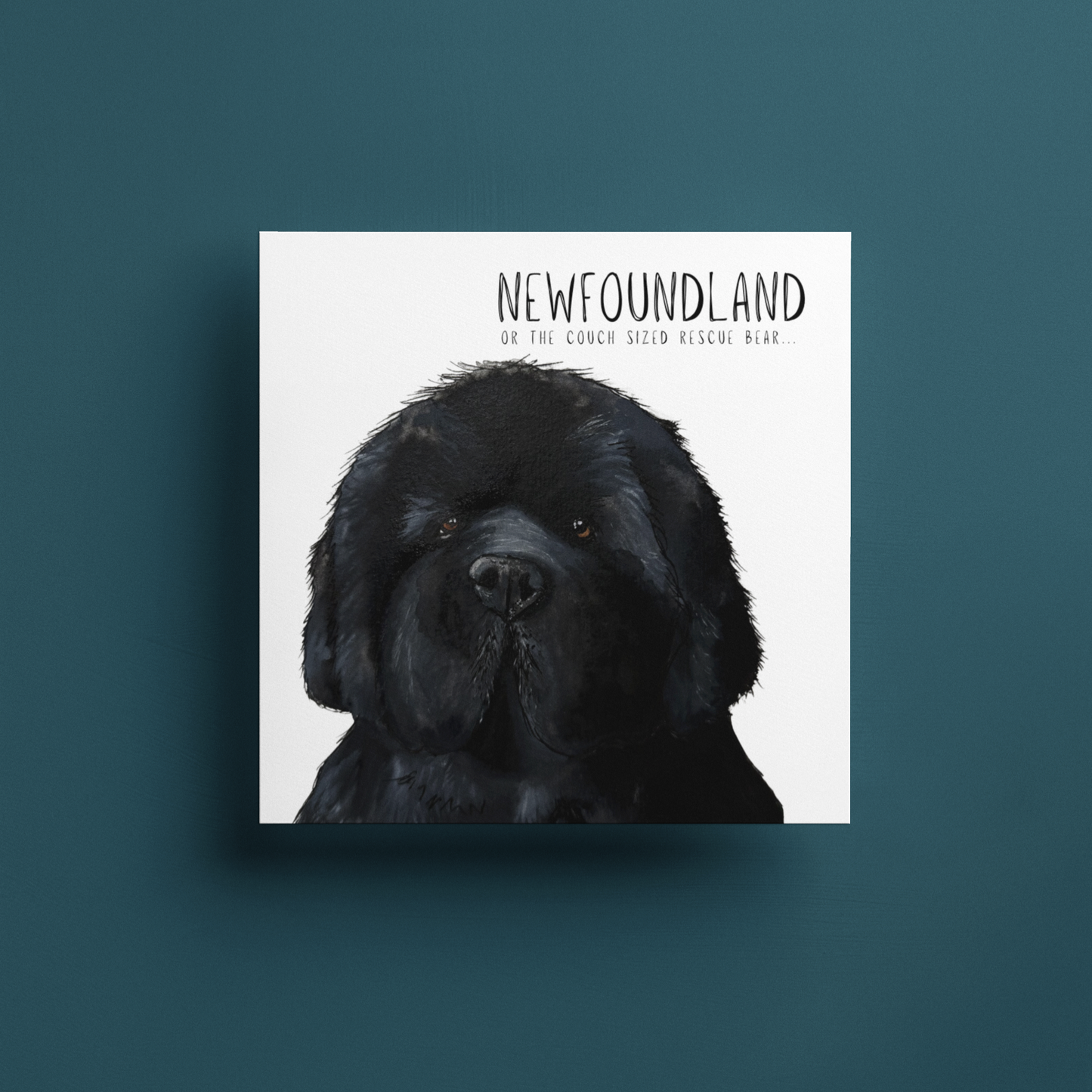 Couch-Sized Rescue Bear Greeting Card – Hilarious Newfoundland Humor Card