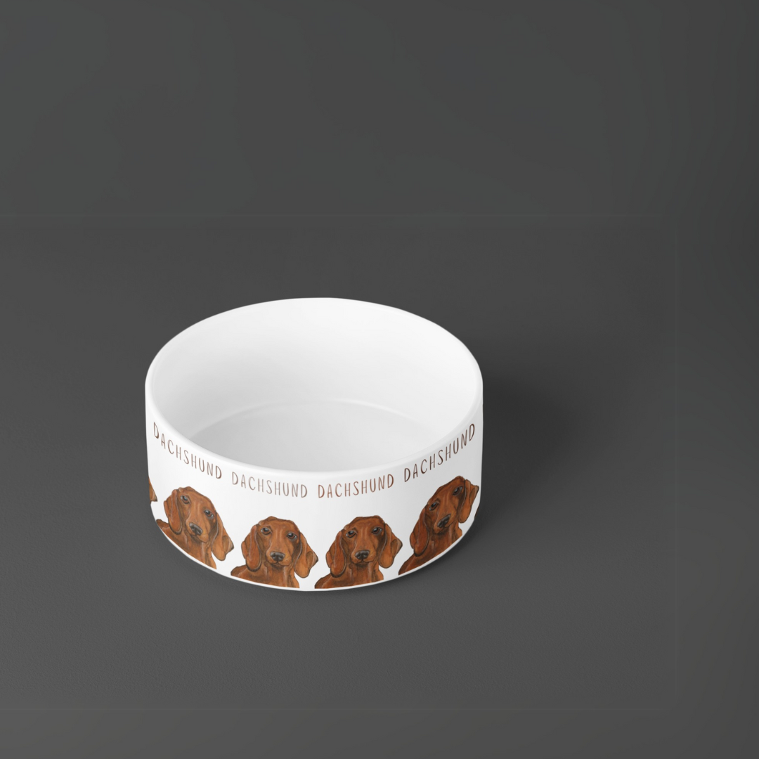 Handcrafted Dachshund Dog Bowl – Stylish Dining for Your Doxie!