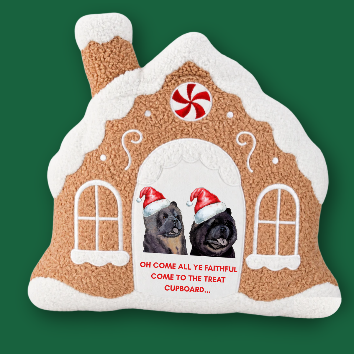 Personalised Gingerbread House Cushion