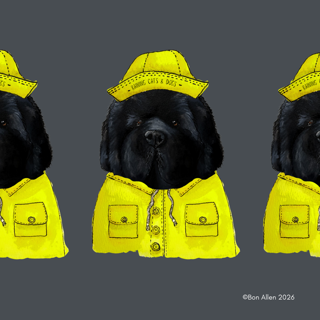 Couch-Sized Rescue Bear Golf Umbrella – Hilarious Newfoundland Companion for Rainy Rounds