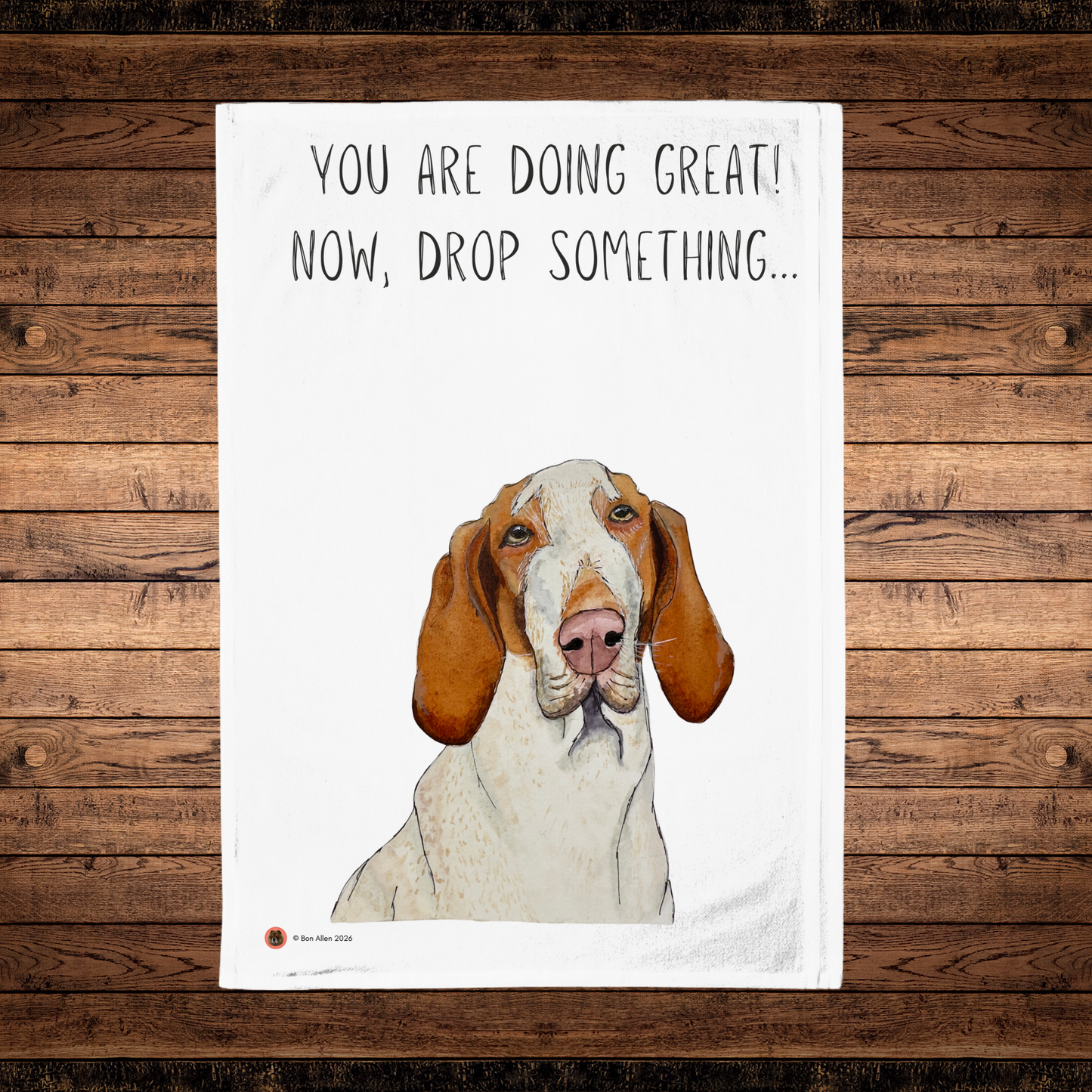 Bracco Italiano Tea Towel