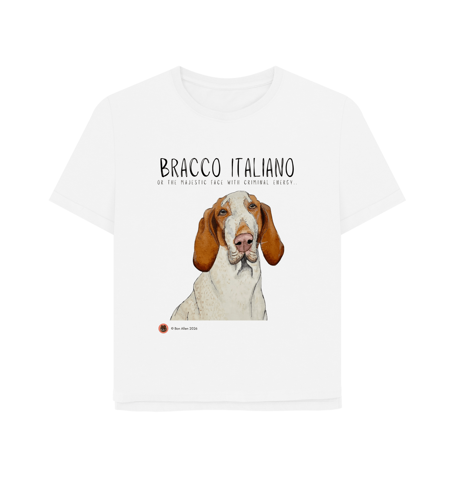 White Printed T-shirt Front