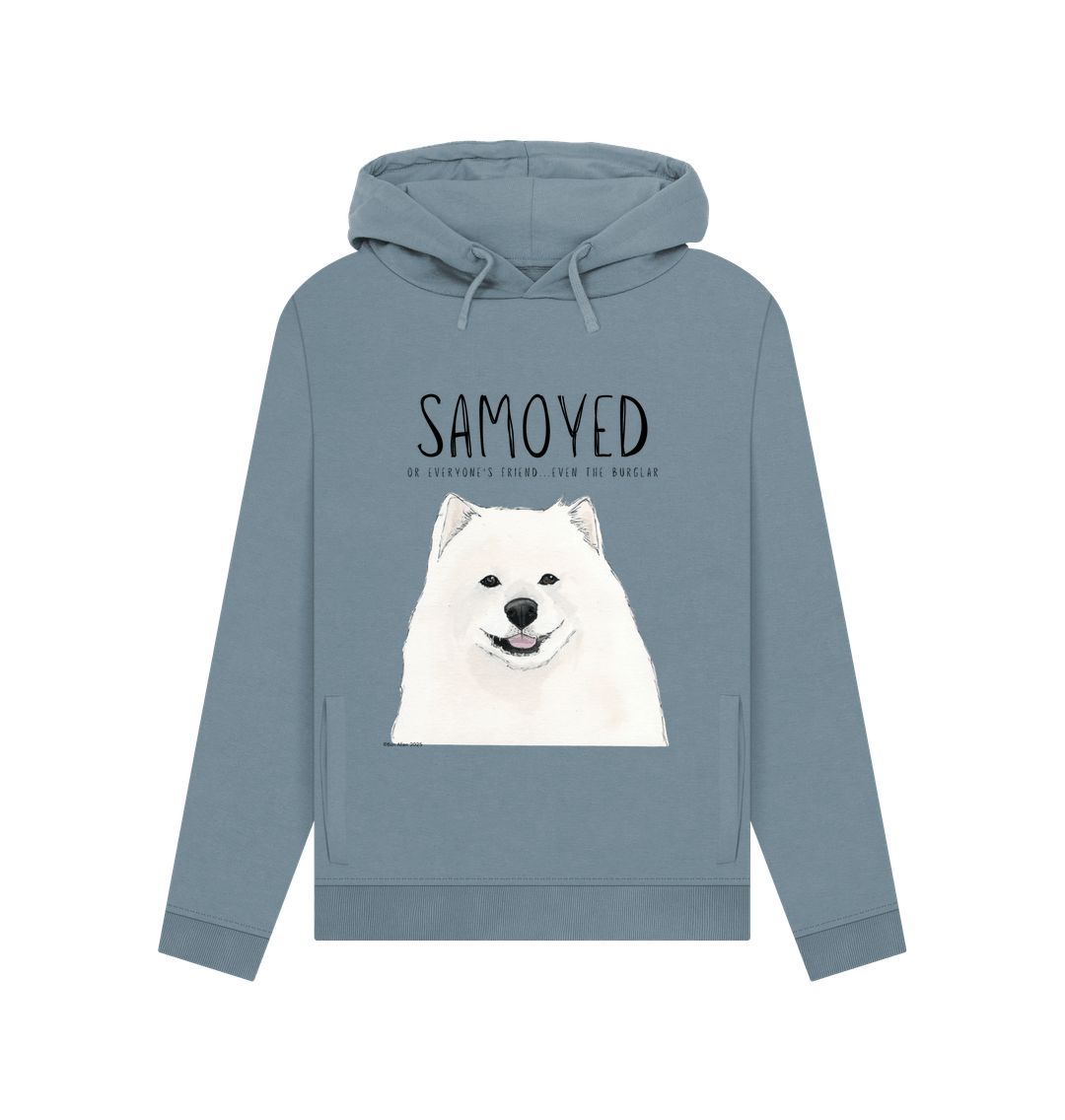 Stone Blue Printed Hoody