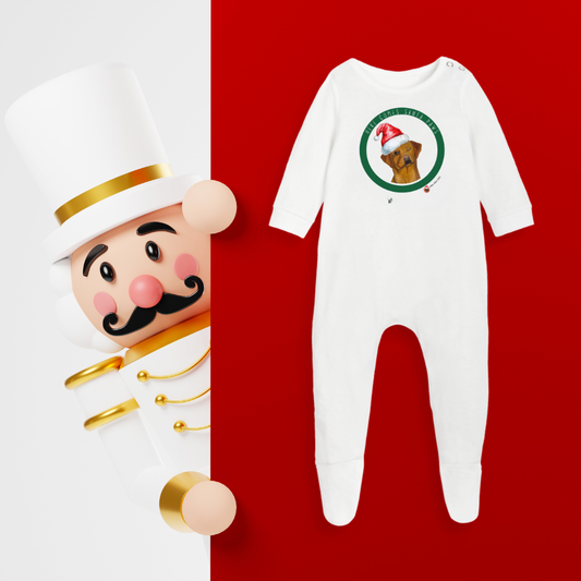 Here Comes Santa Paws Baby Sleepsuit