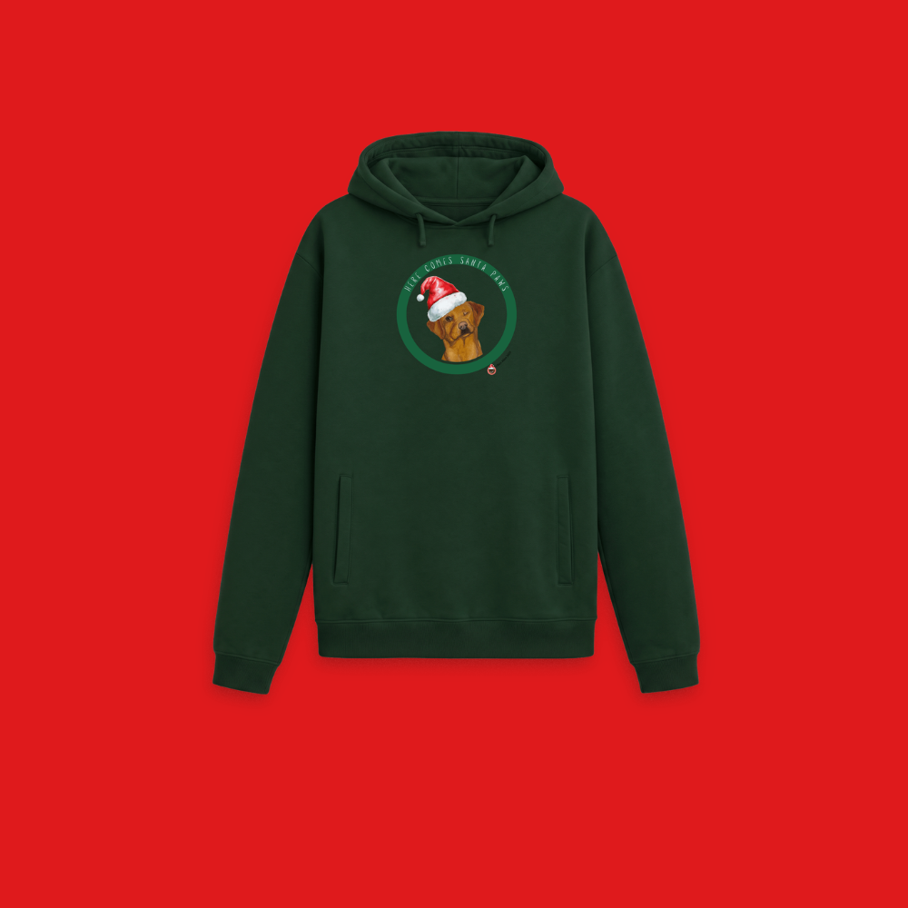 Here comes Santa Paws Adults Christmas Hoodie