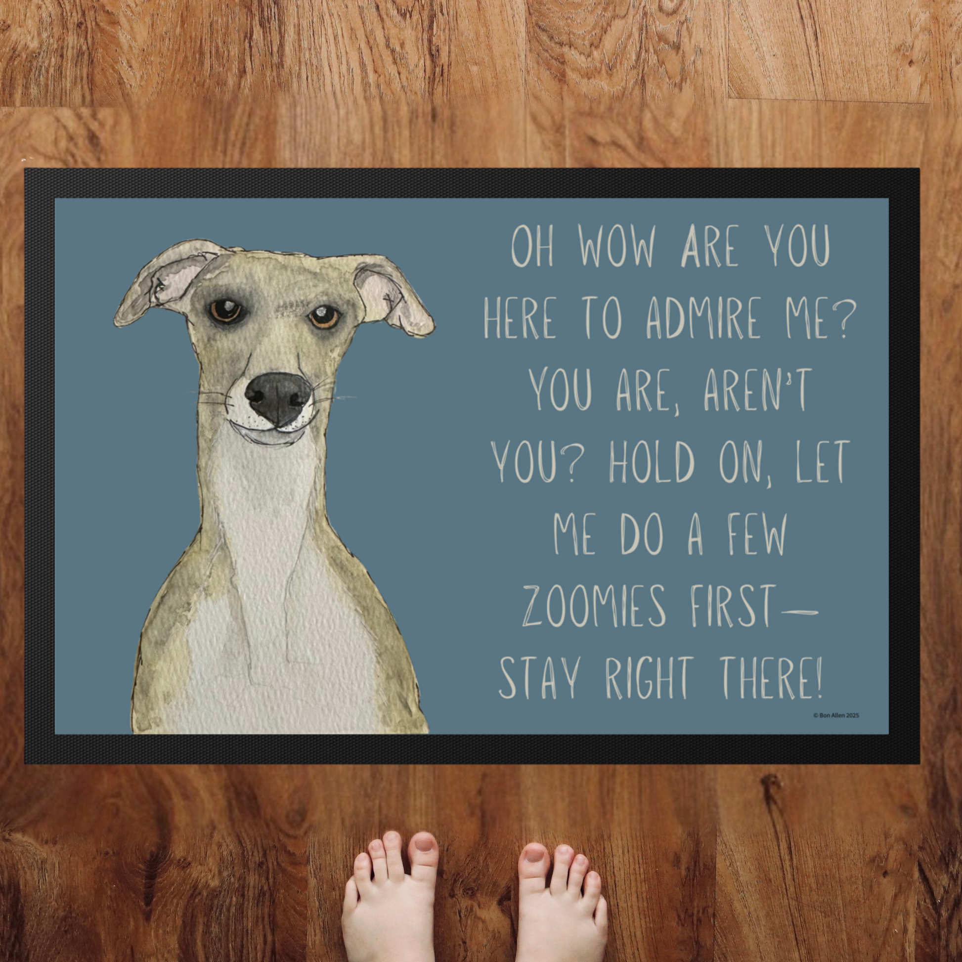 Zoomies Welcome: Whippet Door Mat – The Ultimate Pet Greeting