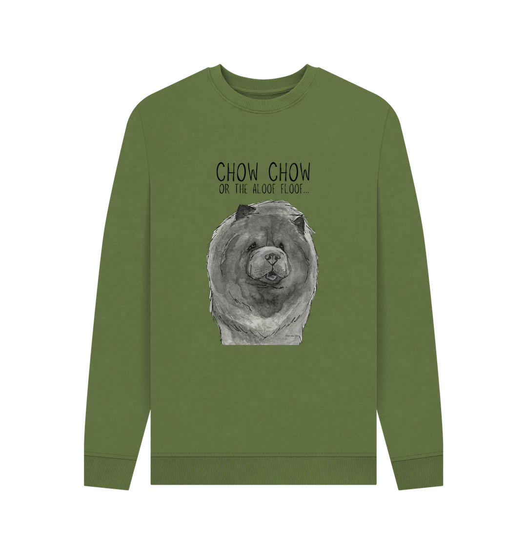 Khaki Printed Sweater Front