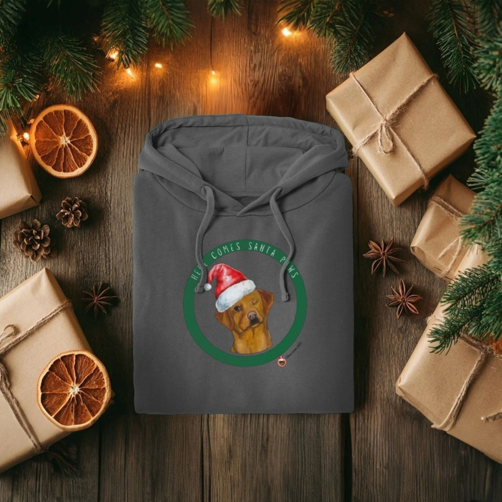Here comes Santa Paws Adults Christmas Hoodie
