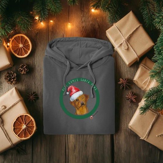 Here comes Santa Paws Adults Christmas Hoodie